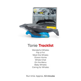 Tonies National Geographic whale educational pack image showing 8 stories