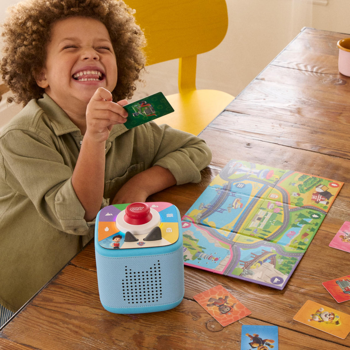 Tonies Paw Patrol play board guiding strategic decisions during play