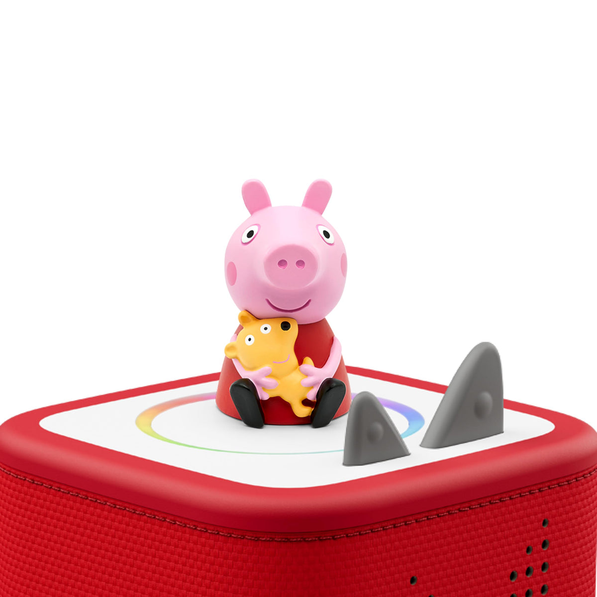 Tonies Peppa Pig figurine with George balloon track supports imaginative play during adventures.