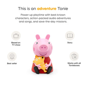 Tonies Peppa Pig figure offers skiing and outdoor adventures through engaging stories.