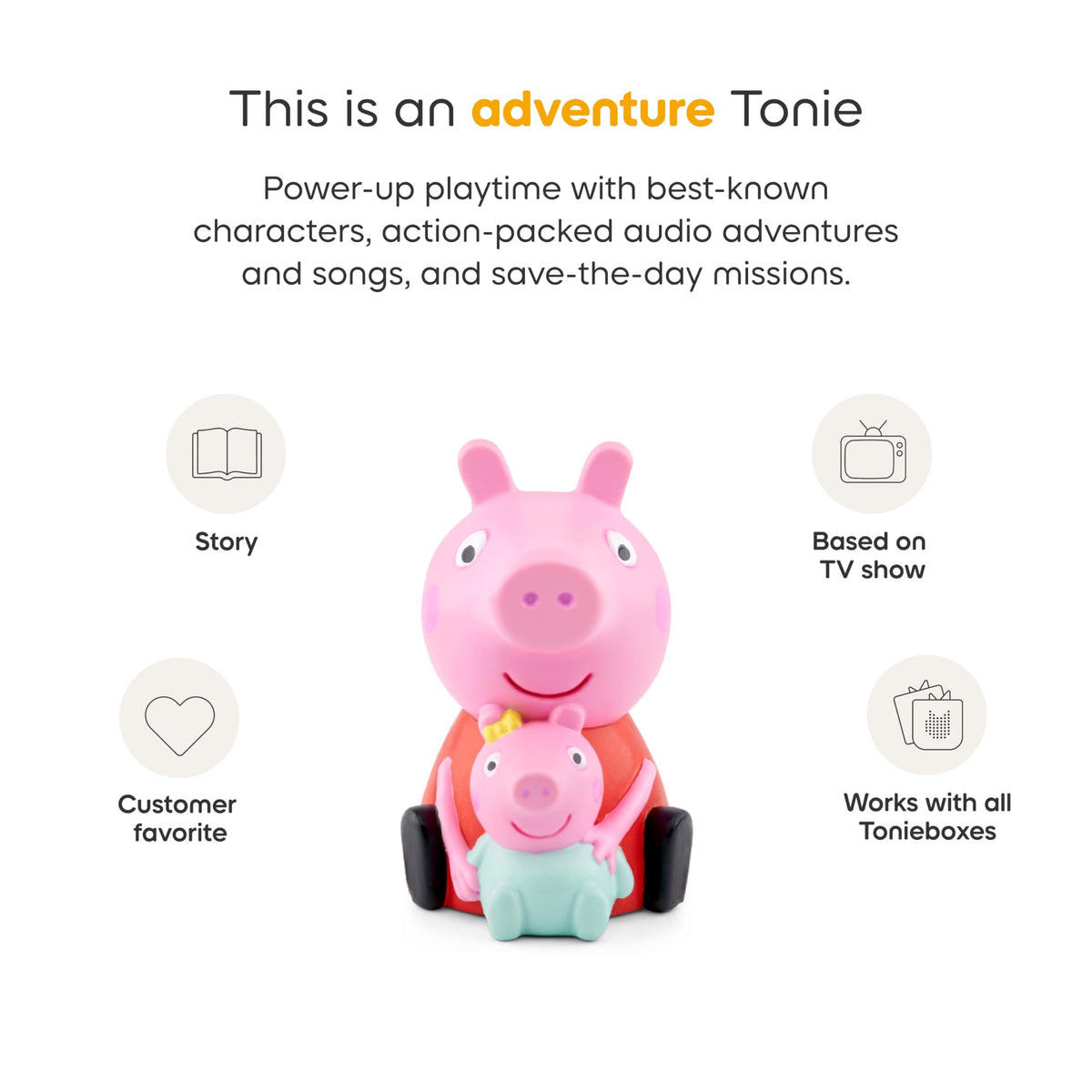 Tonies Peppa Pig family traditions scene supports empathy and gentle sibling routines during play