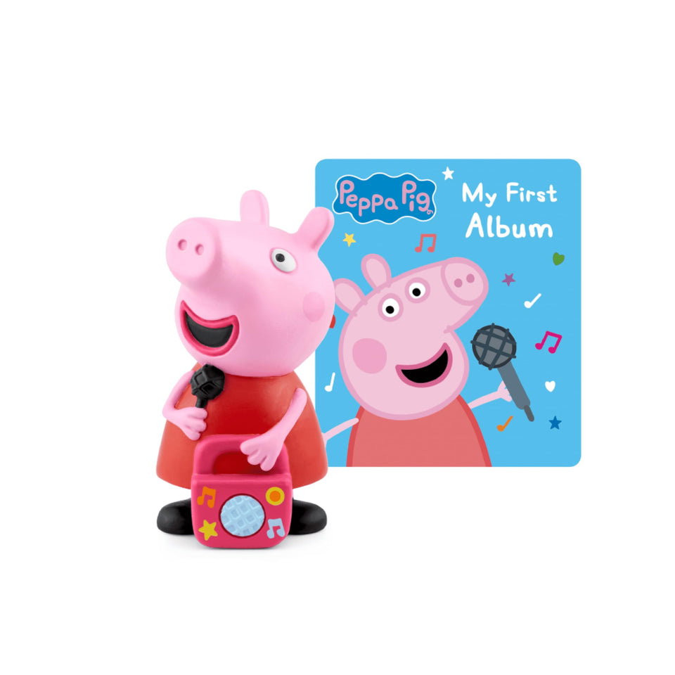 Tonies Peppa Pig figurine front view for imaginative play and easy setup.