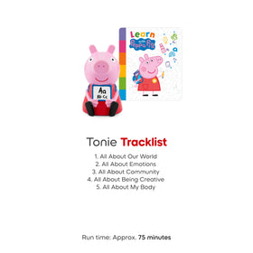 Tonies Peppa Pig promotes music and movement through playful episodes.
