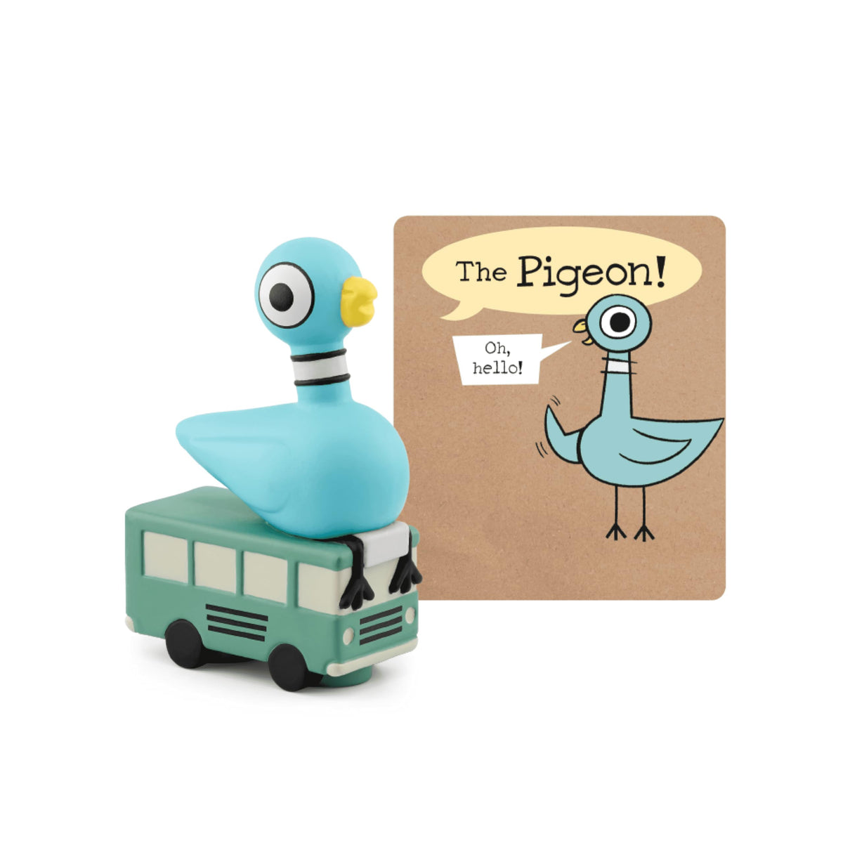 Tonies Pigeon figurine front view for screen-free Mo Willems storytelling.
