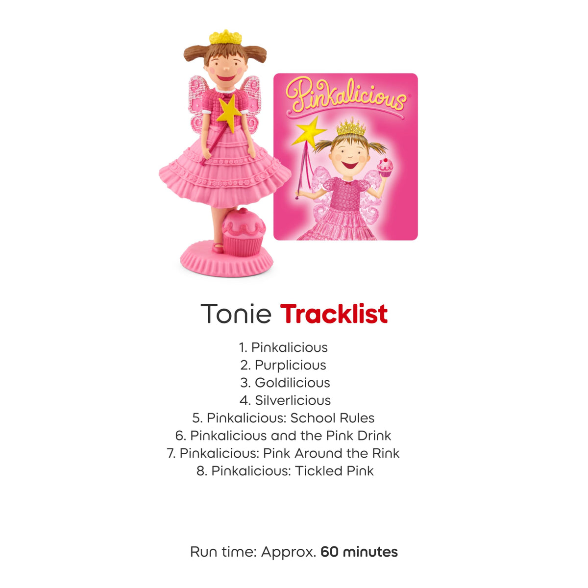 Tonies Pinkalicious figurine enjoys the Pink Drink tale during gentle play