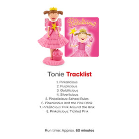 Tonies Pinkalicious figurine enjoys the Pink Drink tale during gentle play