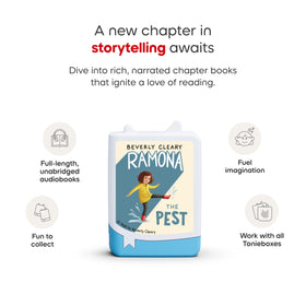 Tonies Ramona narrator Stockard Channing image on figure, engaging storytelling voice.