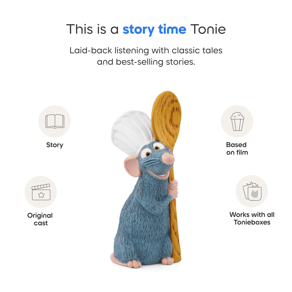 Tonies Remy and Linguini scene highlights teamwork and friendship in playful imagination.