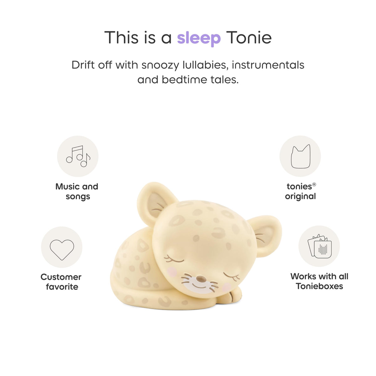 Tonies Sleepy Jaguar beside the Toniebox supports nightly routines.