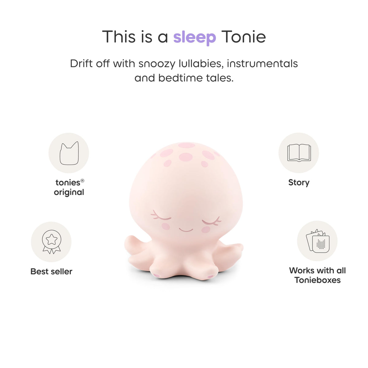 Tonies Sleepy Friends playback setup beside Toniebox for easy bedtime storytelling.