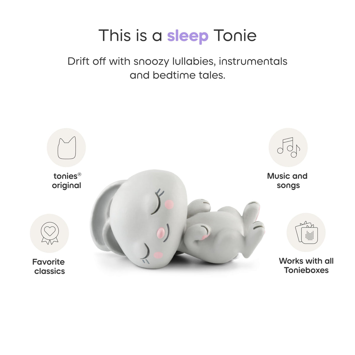 Tracklist display of calming classical pieces by Tonies Sleepy Friends