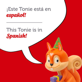 Tonies Spanish Celebration Songs figurine back view highlights compact design for busy play areas.