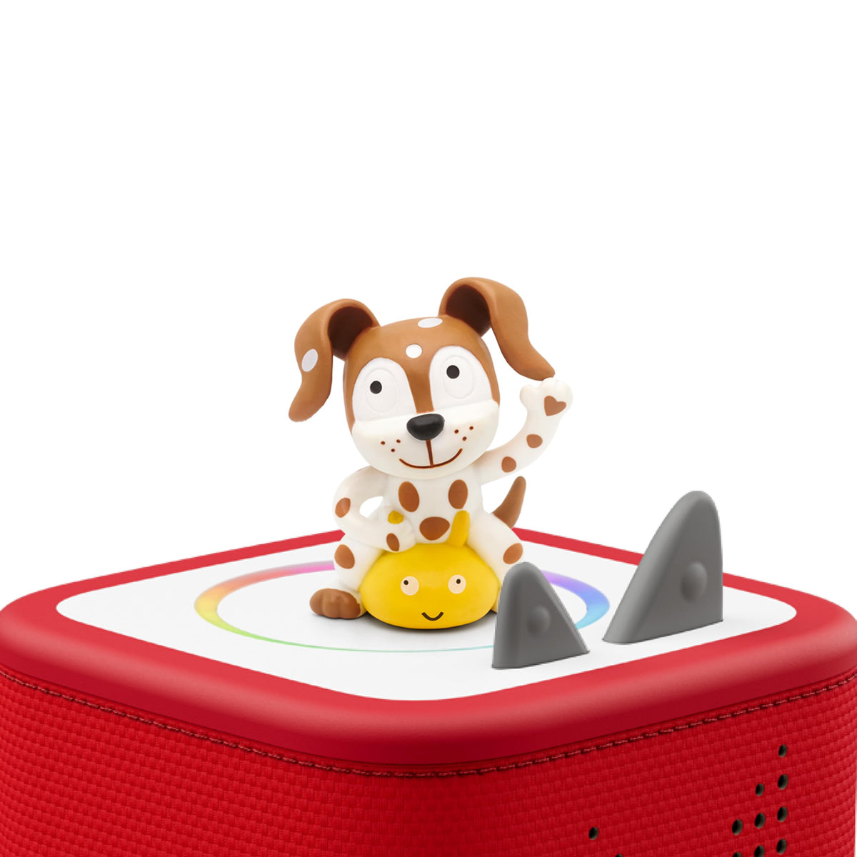 Tonies Spanish Playtime Songs box with character, ideal for family sing-alongs.