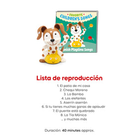Packaging label highlights Spanish language and 3+ age range.