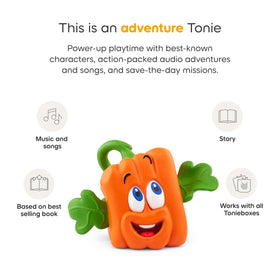 Tonies Spookley Square Pumpkin tracklist image showing songs and stories for kids.