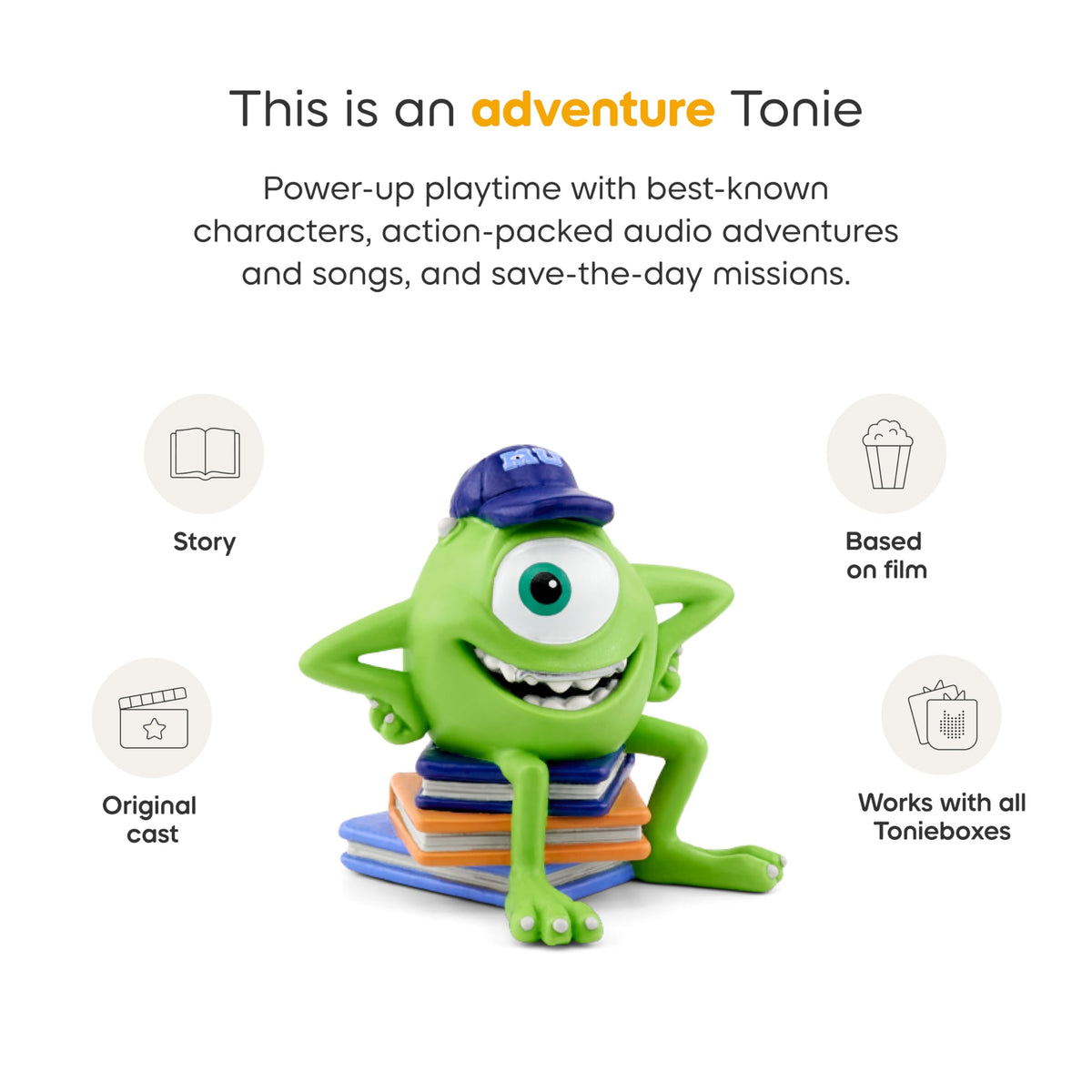Tonies Tonibox-ready Mike Wazowski figure for screen-free family listening.