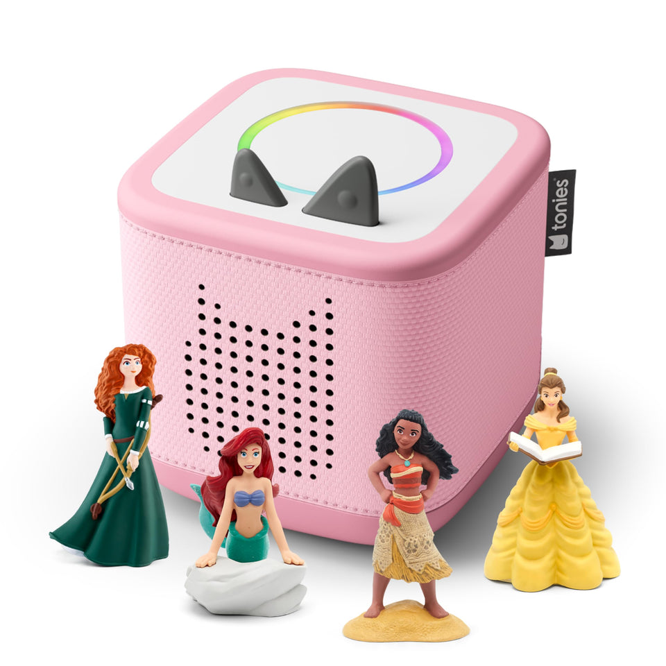 Tonies Toniebox 2 Cloud Pink front view ready for independent listening