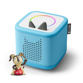 Tonies Toniebox 2 Sky Blue front view is ideal for independent play.
