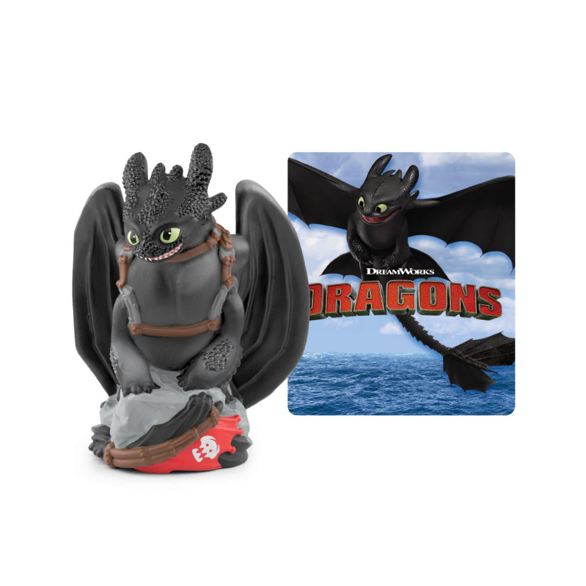 Tonies Toothless cover image inviting imaginative dragon adventures.