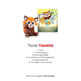 Tonies tracklist image with Flamingo Ballet and friends for kids' listening