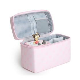 Tonies travel bag interior with compartments to organize Toniebox 2 and accessories.