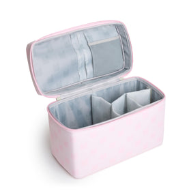 Tonies travel bag features a headphone and charging cable pocket for tidy cables.