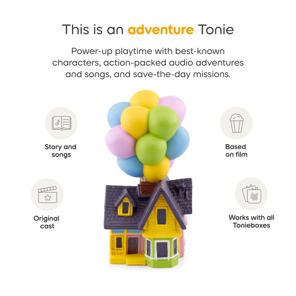 Tonies Up storytelling scene with story and song for screen-free fun