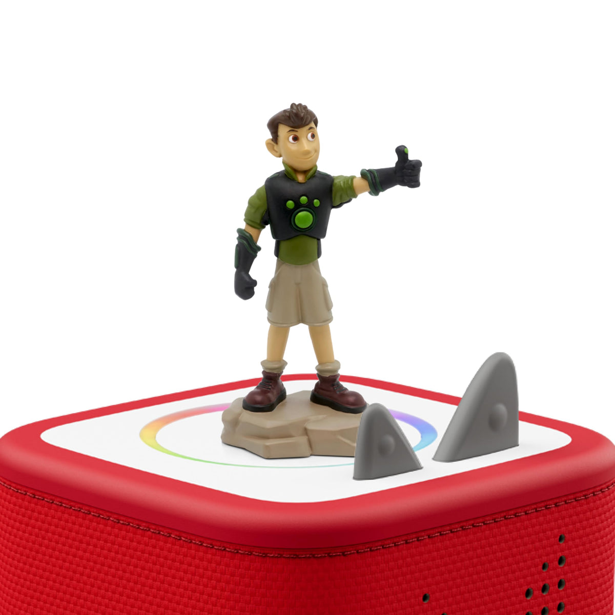 Tonies Wild Kratts Chris figurine side angle ready for adventures.