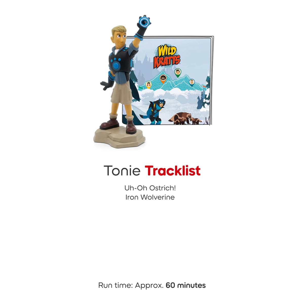 Tonies Wild Kratts two stories totaling about 60 minutes of audio