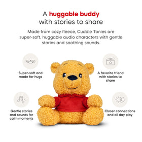Tonies Winnie the Pooh cuddle plush and Piglet scene close-up.