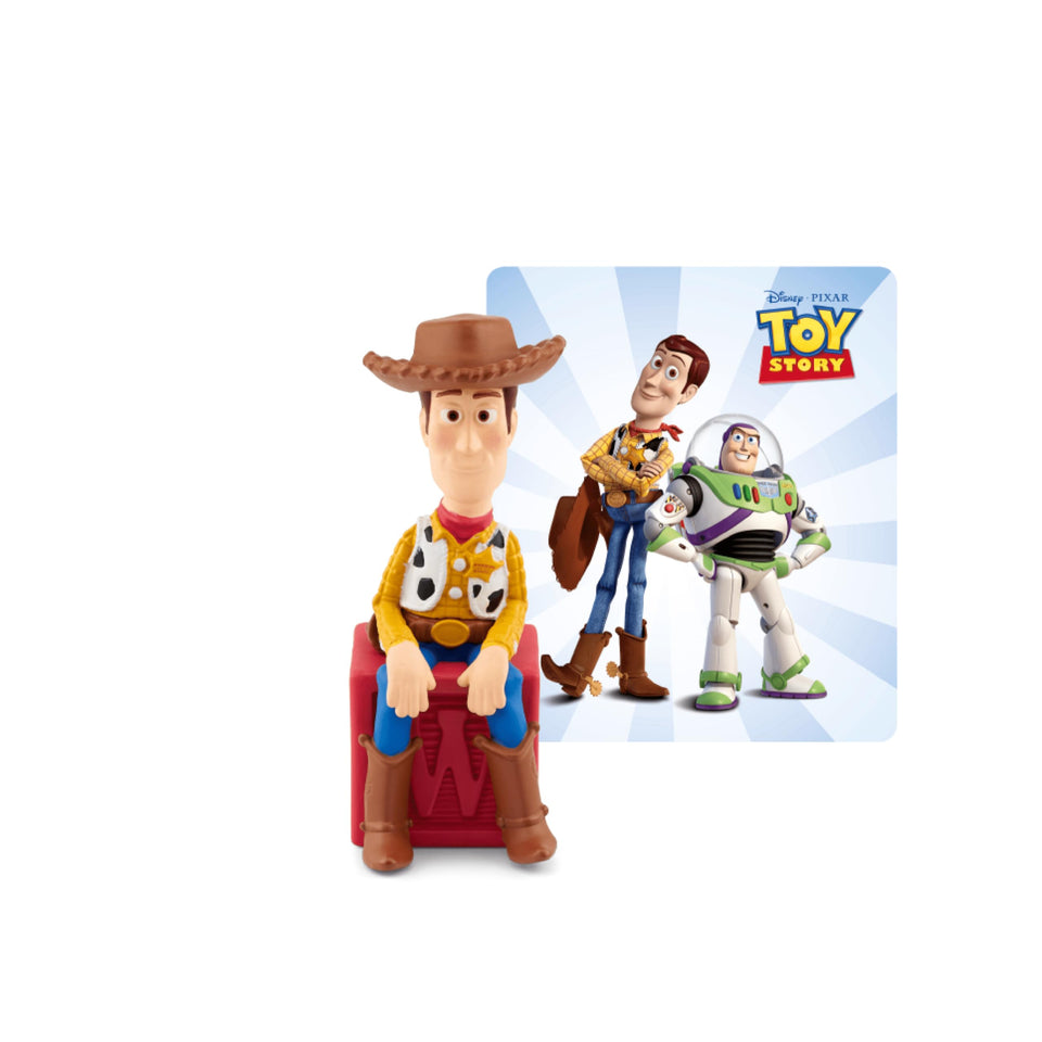Tonies Woody figurine face detail for imaginative play and storytelling.