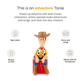 Tonies Woody packaging as a collectible display for gifting.