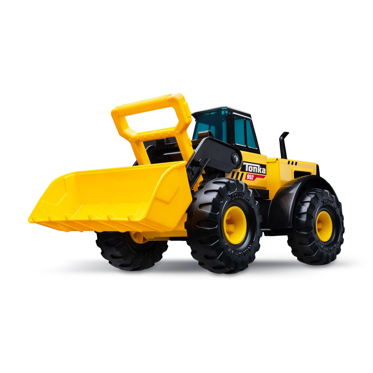 Tonka Front Loader with steel yellow body for durable play indoors or outdoors.