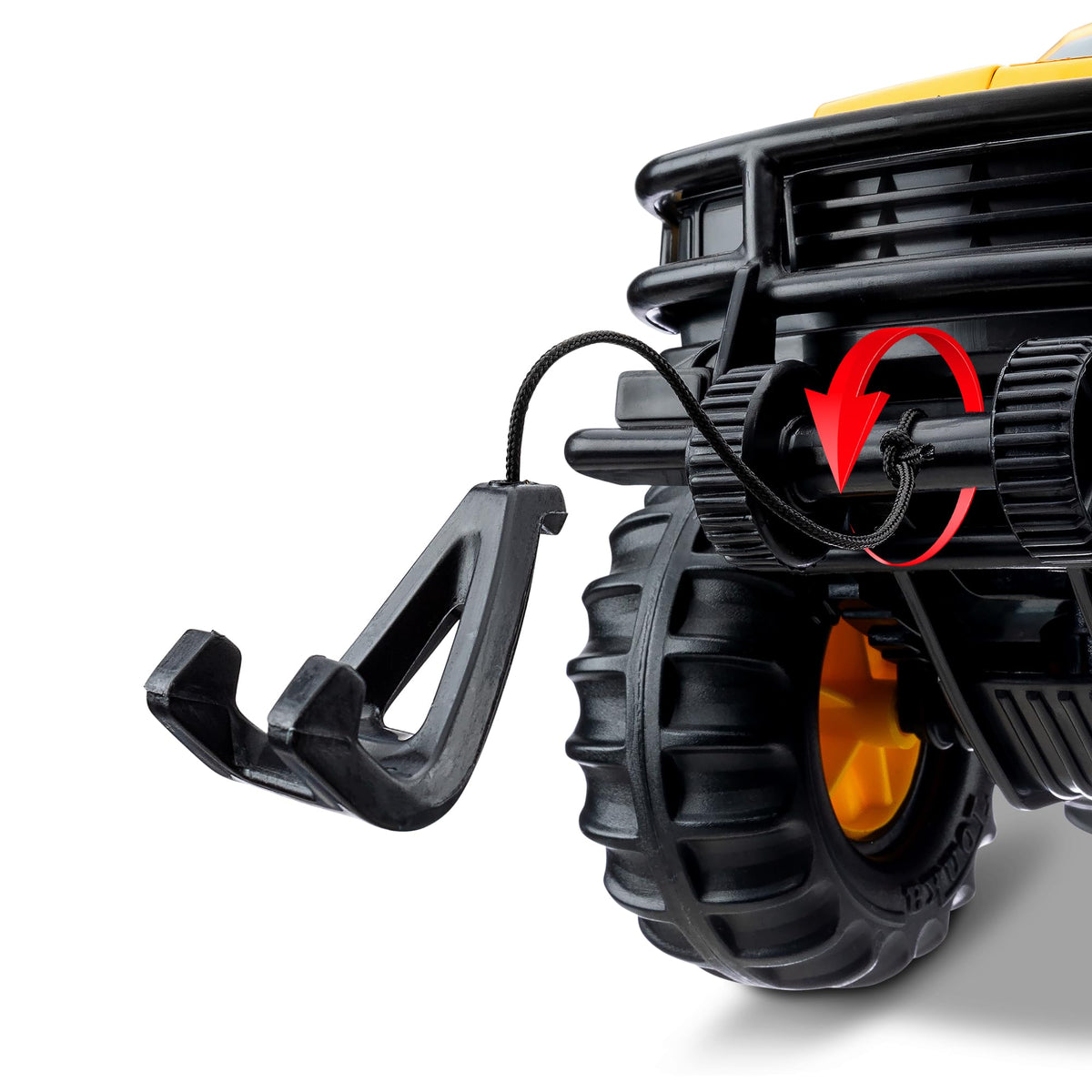 Tonka pickup tires designed for rugged play across dirt and gravel.