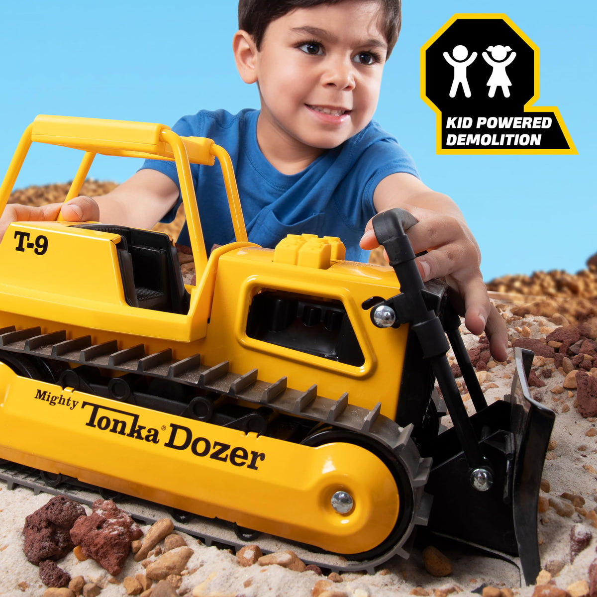 Tonka Retro Mighty Bulldozer Collector Edition collector badge signals exclusivity and timeless appeal