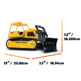 Tonka Retro Mighty Bulldozer Collector Edition detailed grille emphasizes sturdy metal build for long-lasting fun