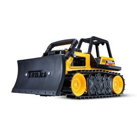 Tonka Bulldozer with articulated blade for authentic construction play outdoors.