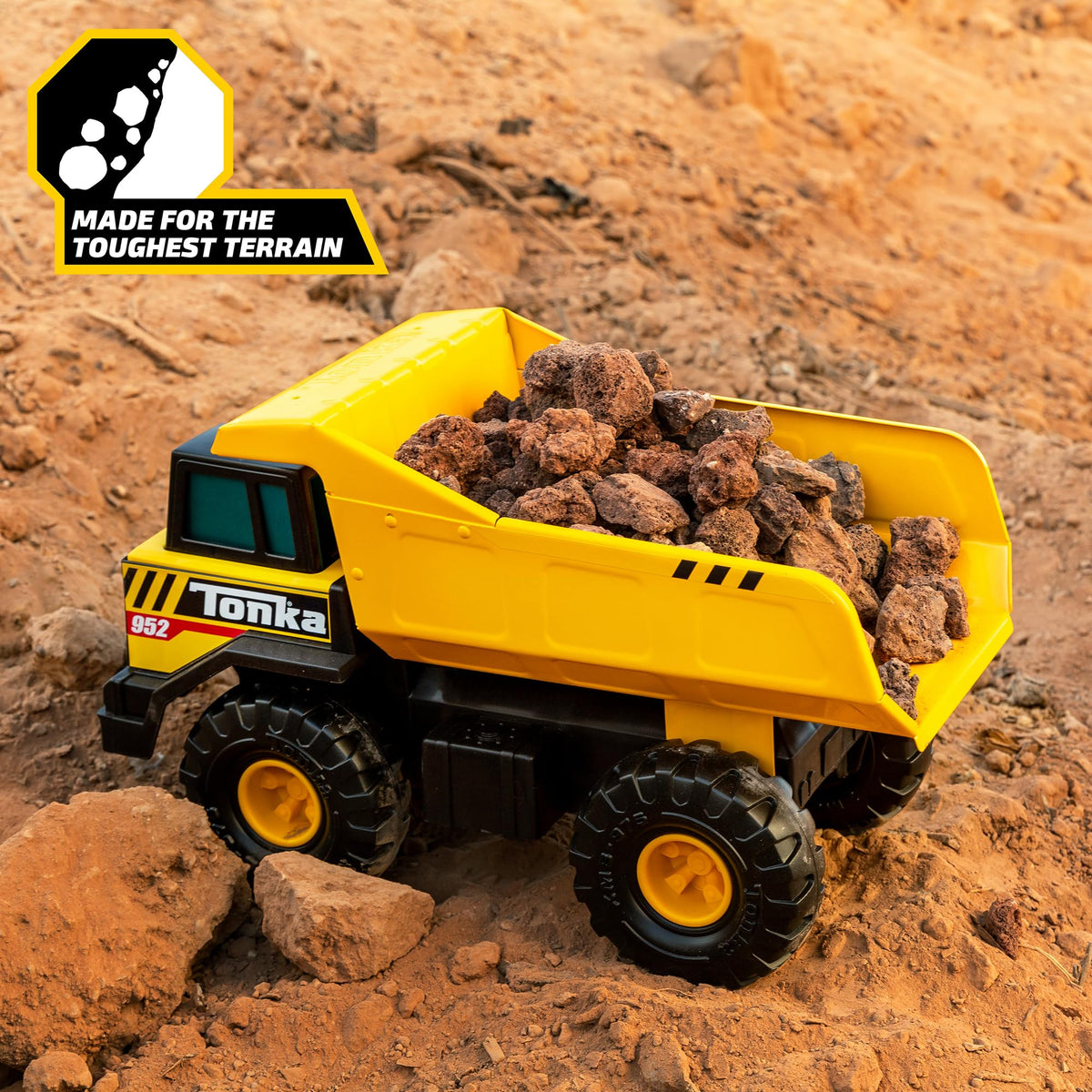 Tonka Mighty Dump Truck detailed build emphasizes authentic construction toy
