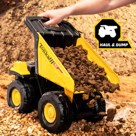 Tonka Steel Classics Mighty Dump Truck load-haul action, perfect for imaginative construction play