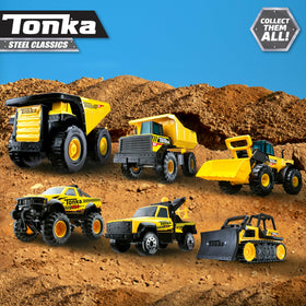 Tonka steel packaging open box highlights frustration-free gifting.