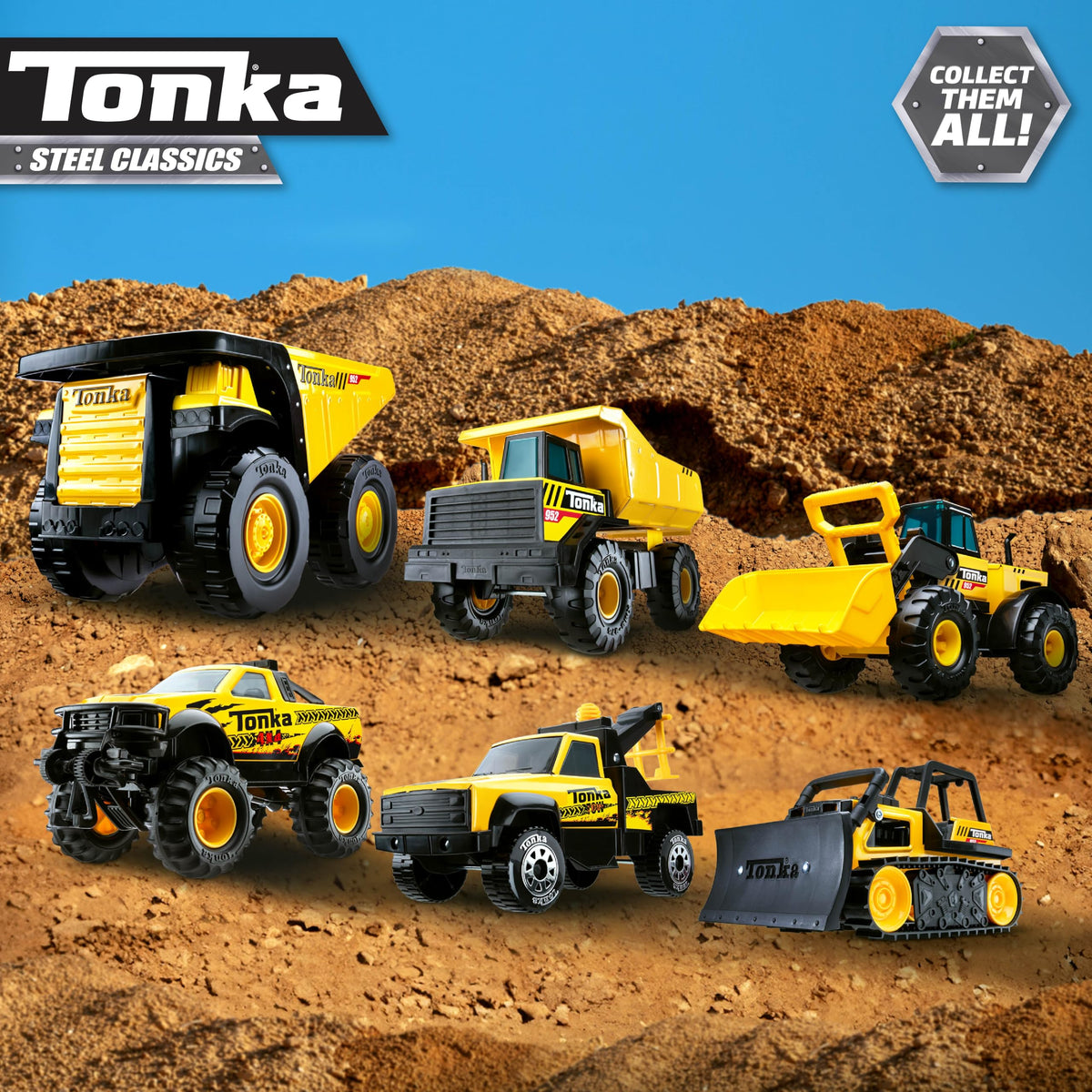 Tonka Steel Classics display and packaging in a bright store setting.
