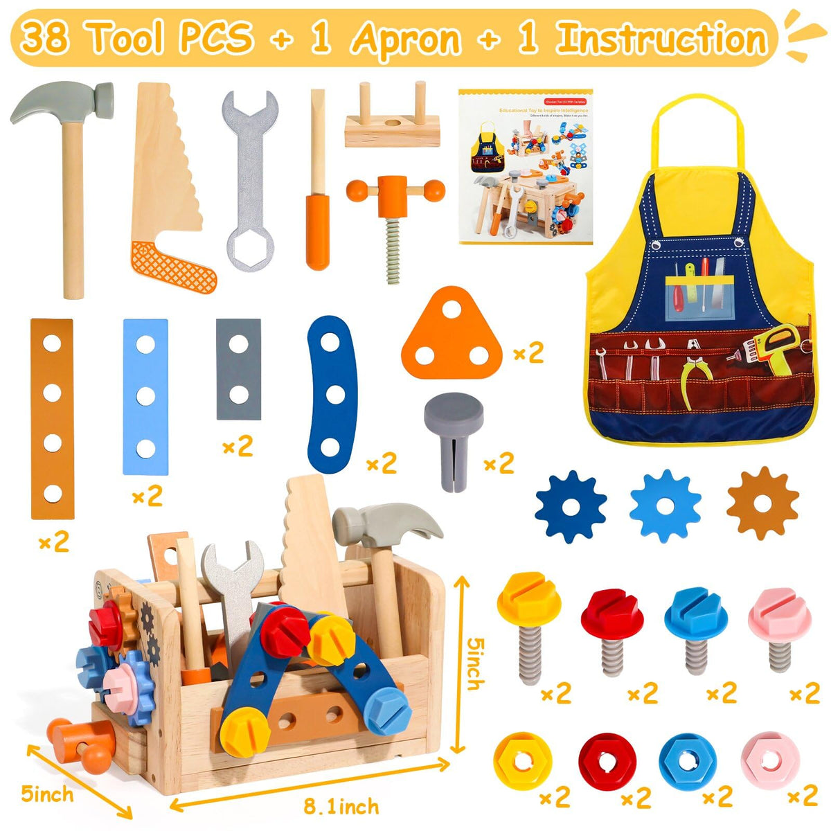 Non-toxic materials and smooth surfaces ensure kid-safe play.