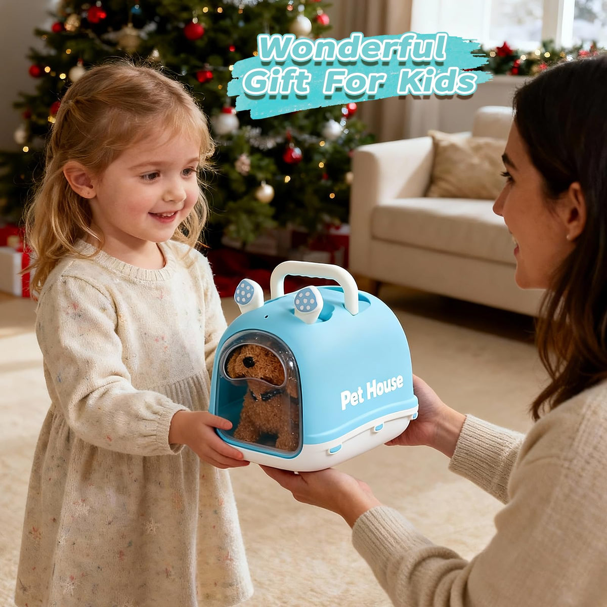 TONZE Robot Dog Toy bowl for feeding pretend-play scenarios