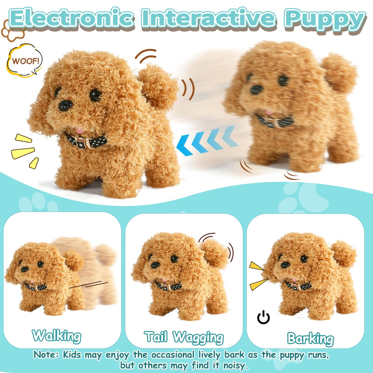 TONZE Robot Dog Toy leash for imagining walks and care routines