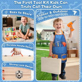 TONZE portable toolbox keeps toys tidy and easy to carry outdoors.