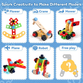 TONZE assembly blocks and wheels support creative model building.