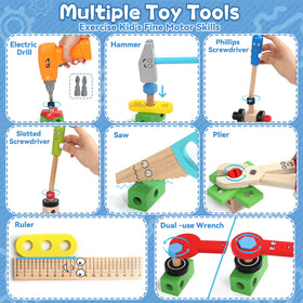 TONZE wrench and nuts encourage problem solving and steady grip.