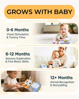 Toodly baby book supports early development for newborns and young infants.