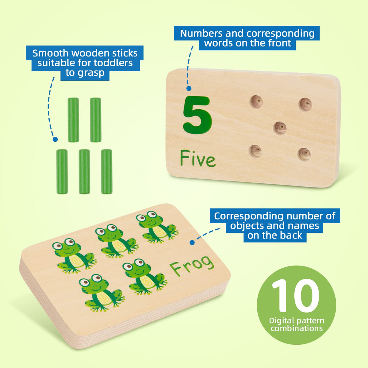 TOOKYLAND counting board helps multi-age learning through engaging play.