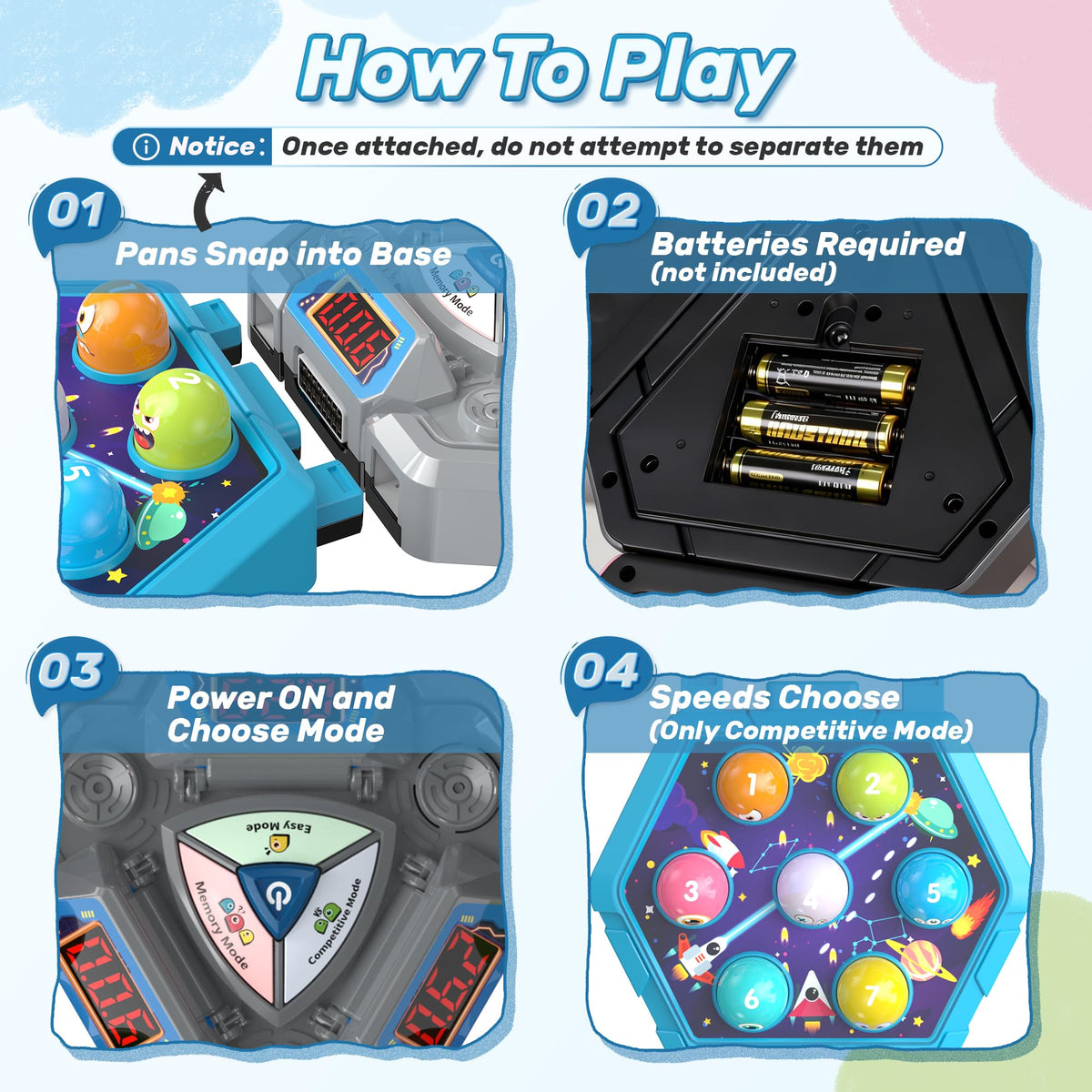 TooLion Whack Game Mole lights and sounds spark curiosity.